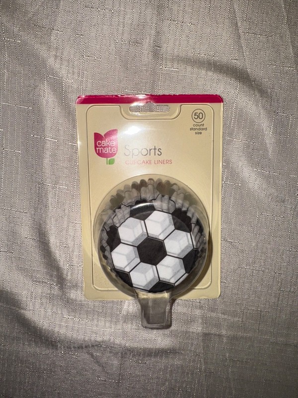 Cake Mate Nofade Soccer Cupcake Liner Muffin Dessert Baking Quantity 50 Per Pack