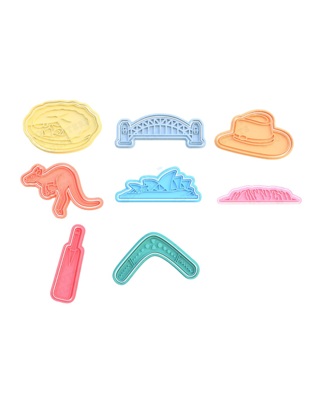 Australian theme cookie cutter stamp -pie Sydney Harbour bridge opera house kang gallery