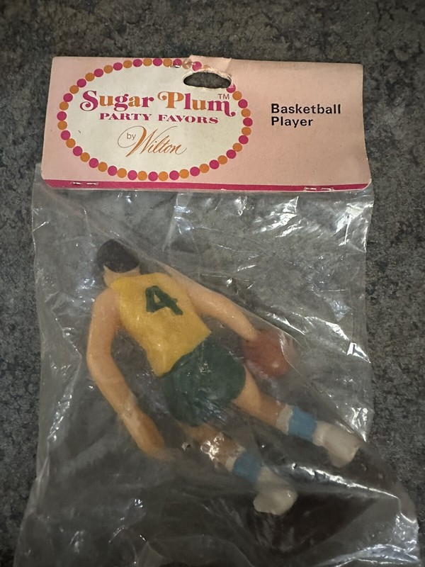 Vintage Sugar Plum By Wilton Basketball Player Cake Topper Birthday Cake Topper gallery