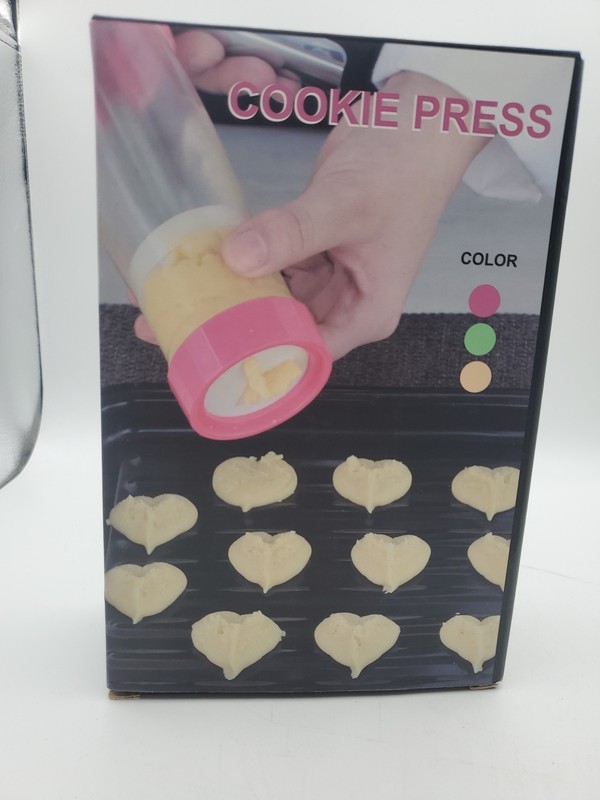 Cookie Press with Icing Tips and Cookie Discs New Open Box Lime Green gallery