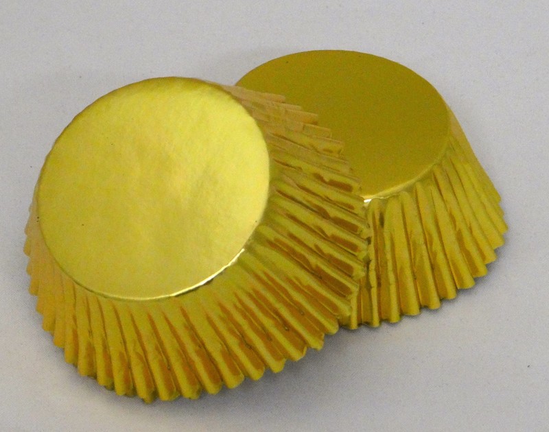 Set of 100 Gold Foil Standard Muffin Baking Cup Liners New BCF-01-100 NEW gallery