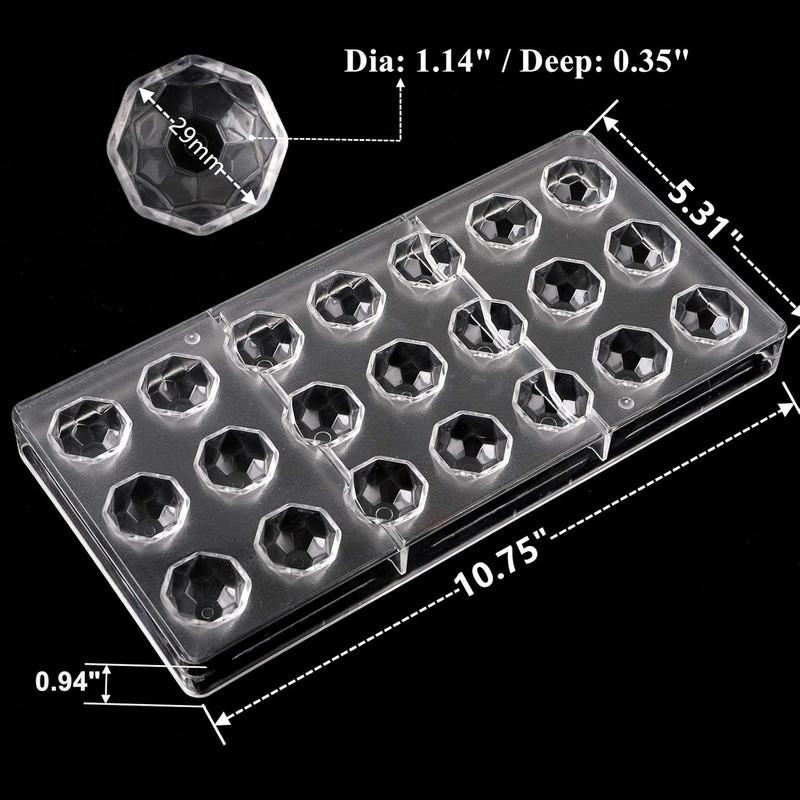 Polycarbonate Chocolate Mold Set, 84 Grids for Candy, Mousse, and Sweets gallery