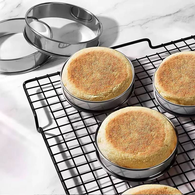 Stainless Steel Tart Rings 2PCS Baking Circle Molds 8cm 10cm Pastry gallery