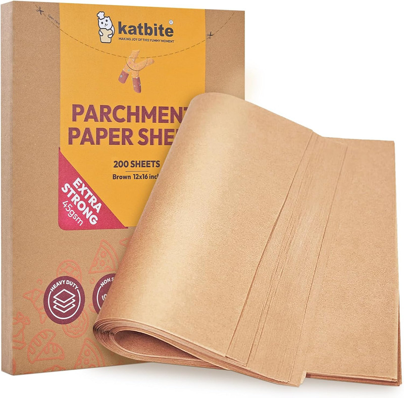 200Pcs 12X16 in Unbleached Parchment Paper for Baking, Precut Parchment Paper Sh