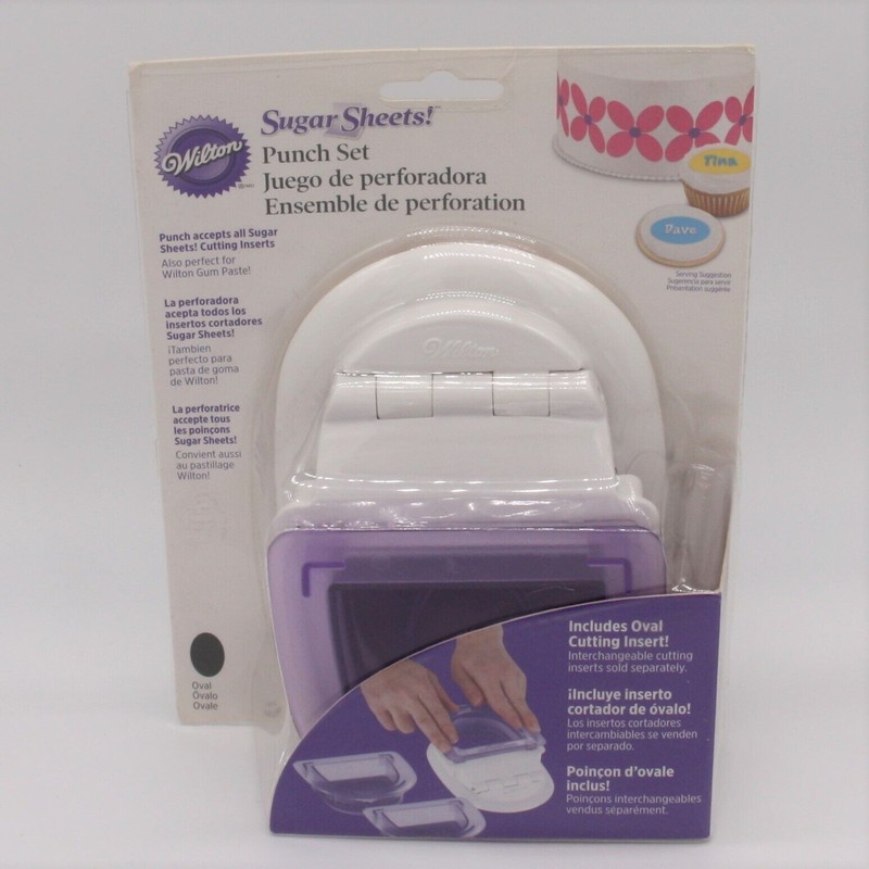 Wilton Punch Set & Layered Oval Cutting Insert for Sugar Sheets & Gum Paste NEW gallery