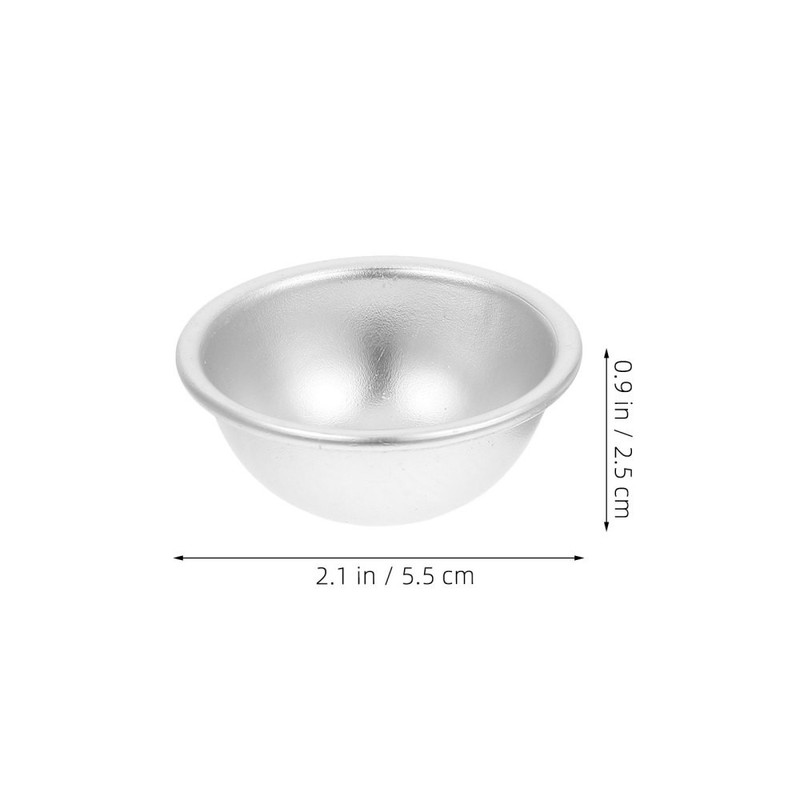 12Pcs Hemisphere Cake Pan Aluminum Alloy Mold for Pudding Steaming and Baking gallery
