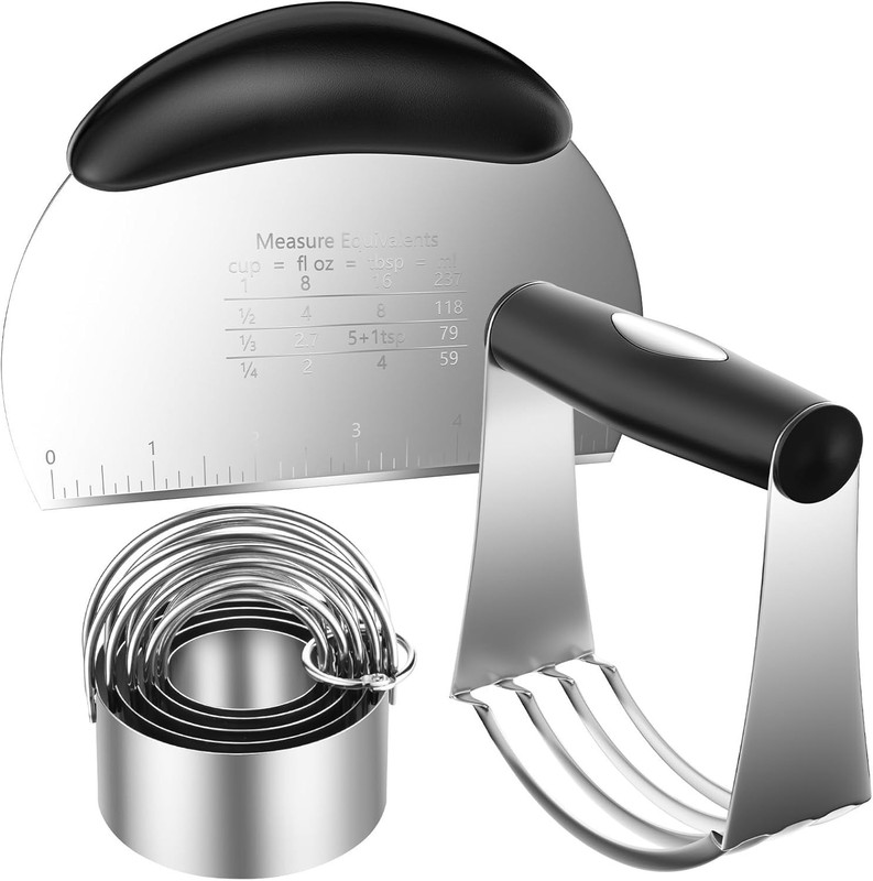 Pastry Cutter Biscuit Cutter Dough Scraper Silicone Baking Mats Stainless Steel gallery
