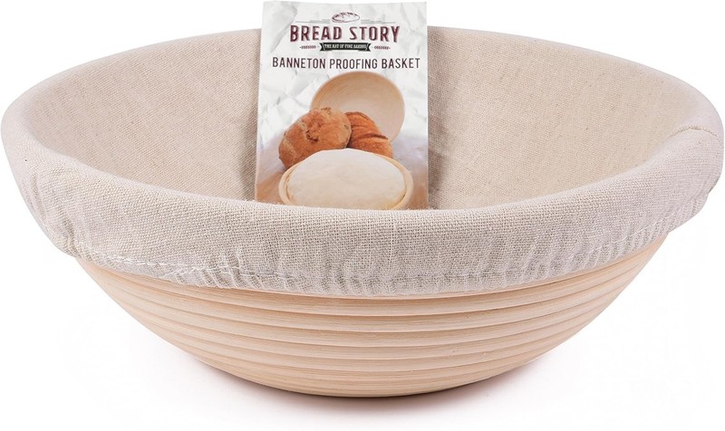 Round Banneton Bread Proofing Basket Set – Handmade Rattan