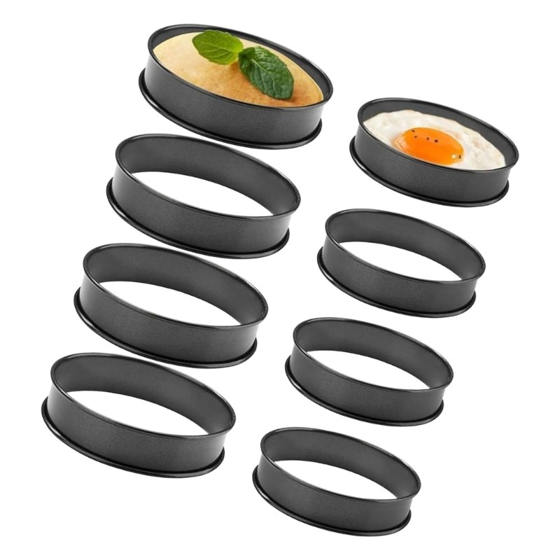 8pcs Untarnished Cake Circlets for Home Pastrycooks Permanent Begin Cast Set Use gallery