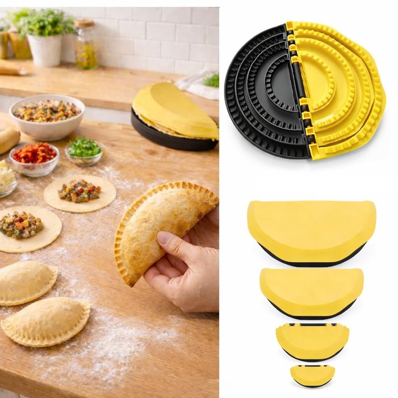 Dumpling Maker Empanada Press Set Foldable 4 Size Tortilla Sealer Pie Mold