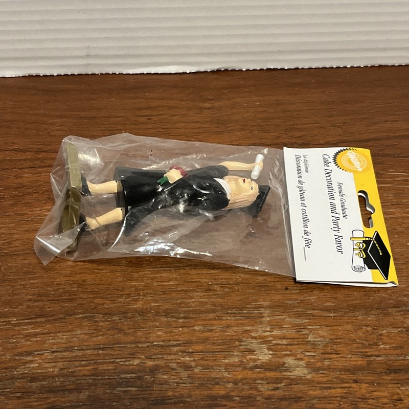 Vintage 2002 - Wilton Female Graduate - graduation cake decoration Blonde NOS gallery