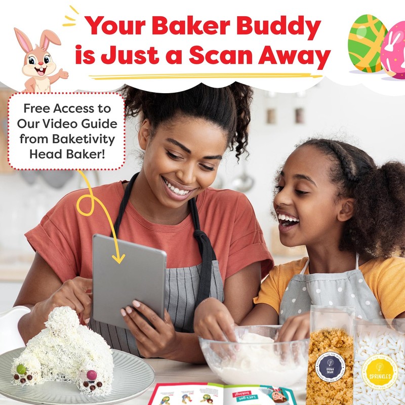 Baketivity Bunny Bum Cake - Kids Baking Kit Cake, gallery