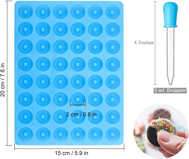 Versatile Mini Donut Silicone Molds - Perfect for Gummies, Chocolates, & More gallery