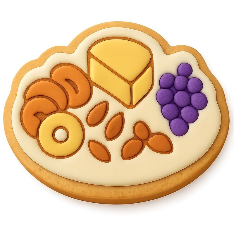 Charcuterie with Dried Fruits Cookie Cutter & Stamp, Fondant & Clay - 4x3.1 gallery