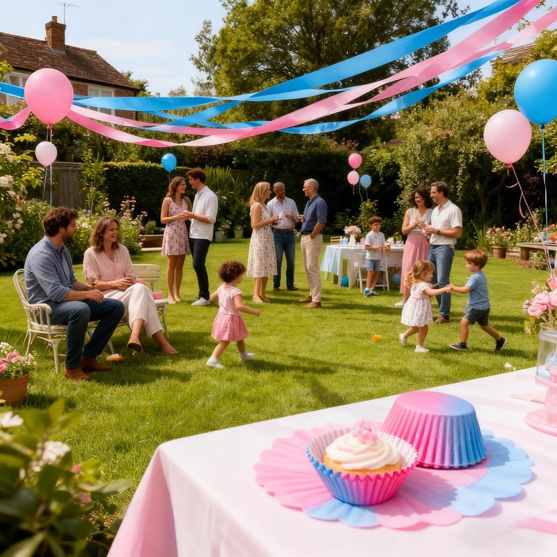 100 PCS Pink And Blue Gender Reveal Cupcake Liners Muffin Paper Baking Cups gallery