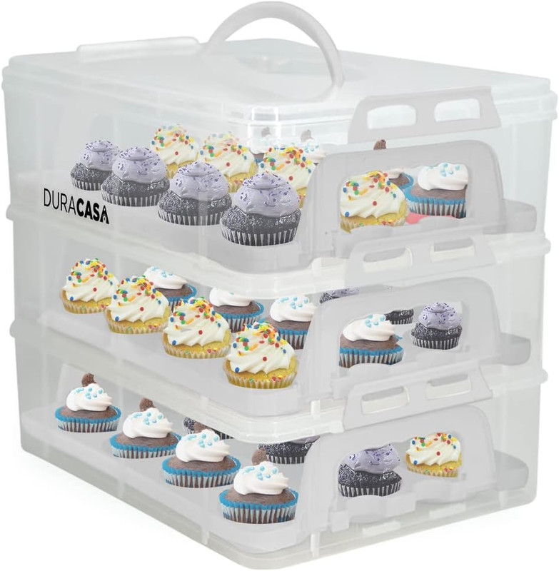 Cupcake Carrier, Cupcake Holder | Premium Upgraded Model Holds Cupcakes Steadier gallery