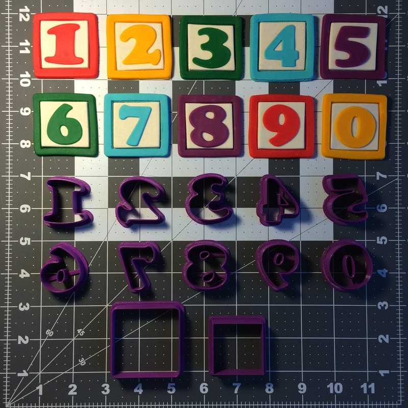 Alphabet Block Font Number Cookie Cutter Full Set