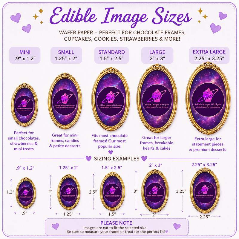 12 pc. Mix of Princesses, Oval edible images, use with choc. frames, CHOOSE SIZE gallery