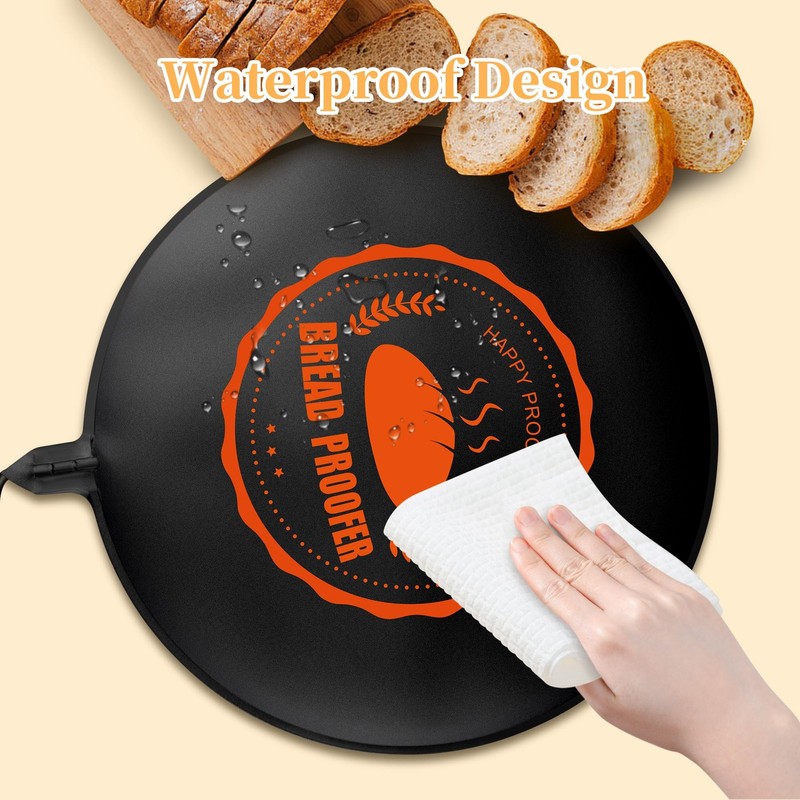 Bread Proofer Warming Mat,11.8" Sourdough Starter 11.9"L x 11.9"W, Black gallery
