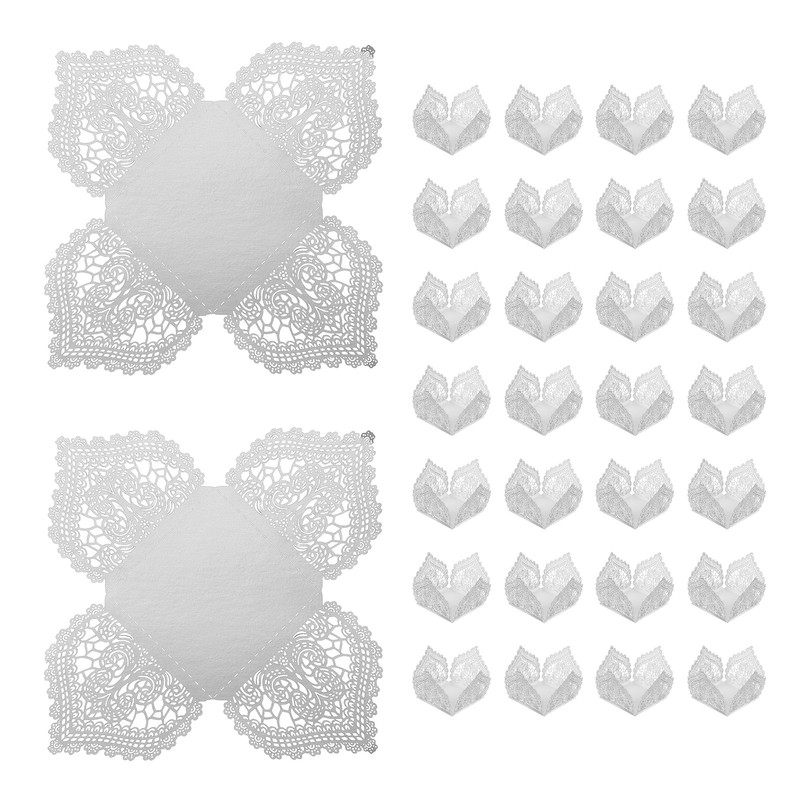 30PCS 4.1 Inch Truffle Wrappers for Wedding Birthday, Silver