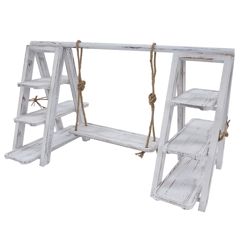 3-tier Serving Ladder Stand, A-shaped Table Display Set With Removable Trays gallery