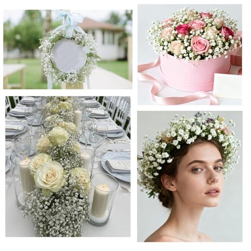 100Pcs Babys Breath Artificial Flowers-Gypsophila Babys Breath 100 Pcs White gallery