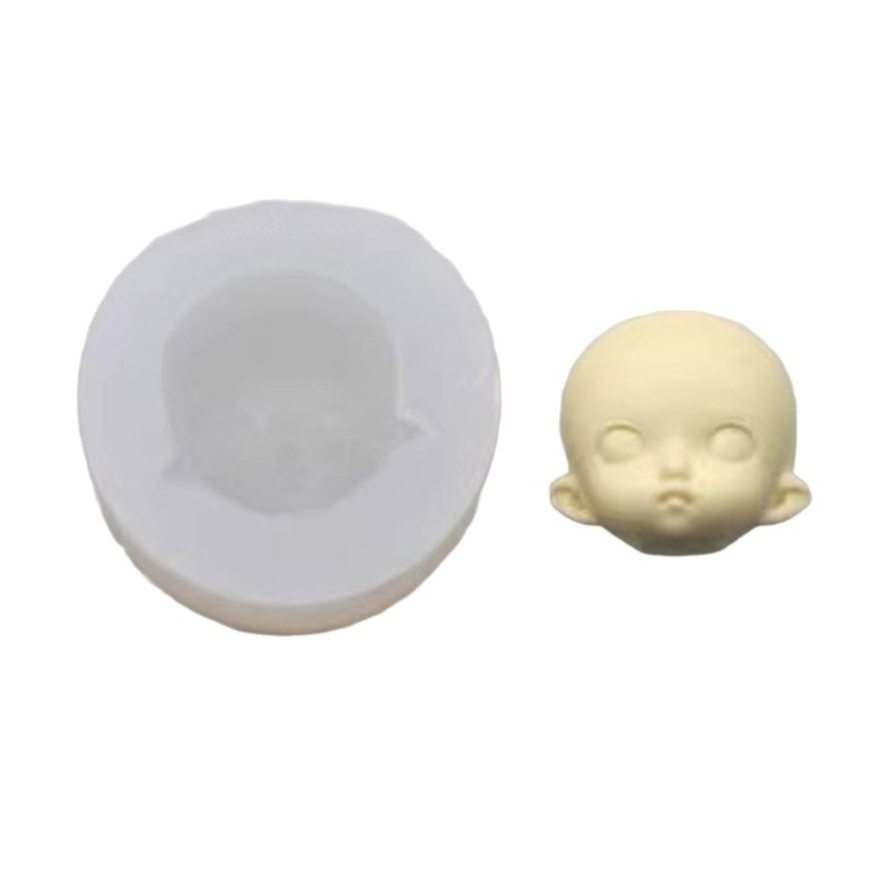 Human Face 3D Doll Clay Mold Ceramic Silicone Mold Handicrafts Soap Mold