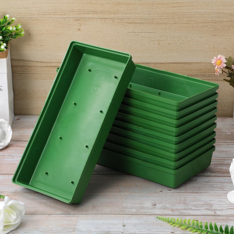 Garneck 10Pcs Green Floral Trays for Flower 26.00x12.00x4.00cm, gallery