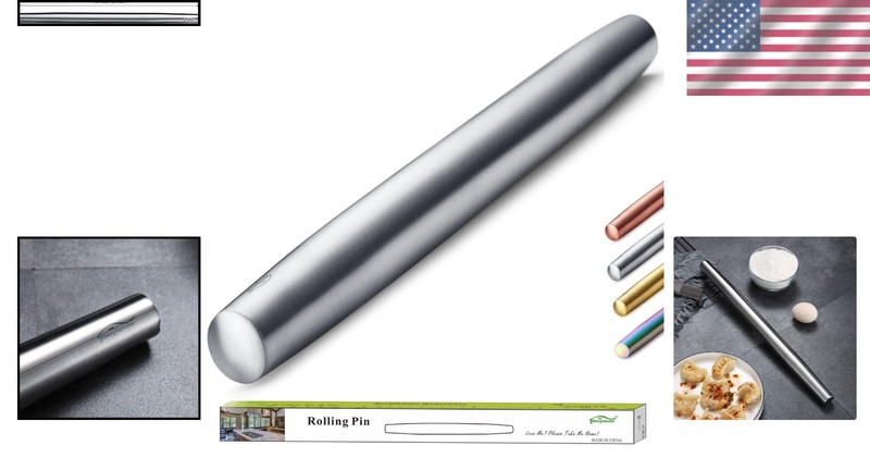 High-Quality 16.7 Inch Rolling Pin with Matte Finish - Perfect Gift for Bakers gallery