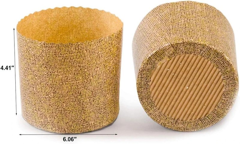 28 Oz Panettone Paper Mold Large | 12 Pack | Non Stick Panetonne Mold Panettone gallery