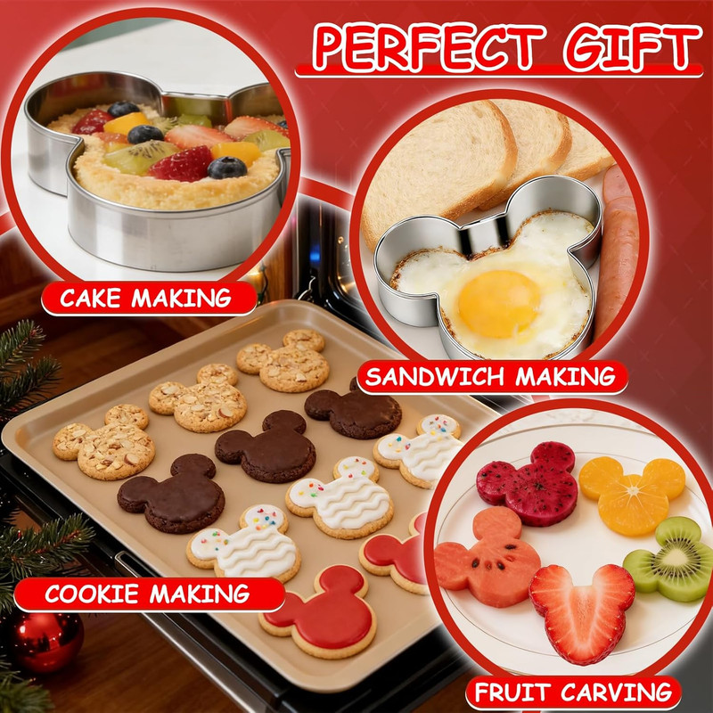 Mouse Cookie Cutter Sandwich Cutters for Kids DIY Lunchbox Bento Box Fruit Cutte gallery