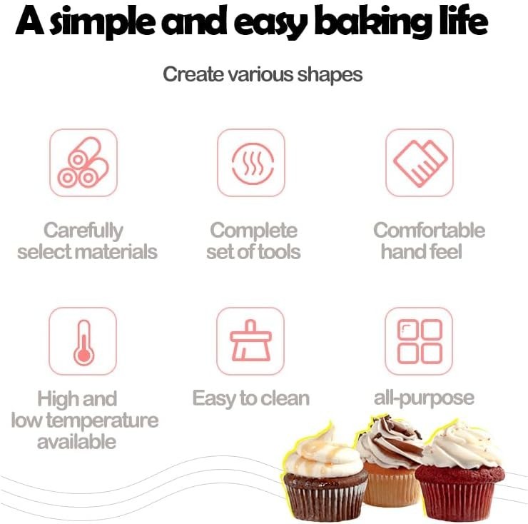 Complete Cake Decorating Kit: 48 Numbered Piping Tips with Organizer Case gallery