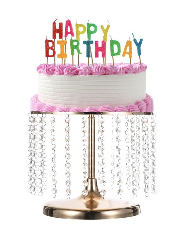 Crystal and Gold Wedding Cake Stand K9 Crystal / Bridal Shower/ Dessert Platter gallery