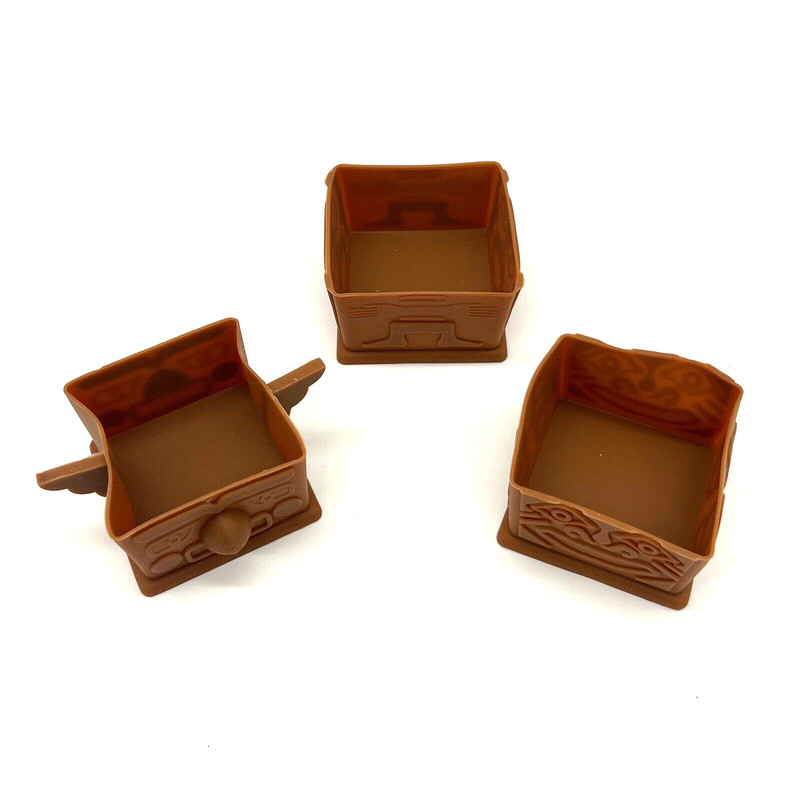 Set of 3 Kikkerland Moule Cupcake Totem Holders Brown Silicone 2.5"x 2.5"x1.5" gallery