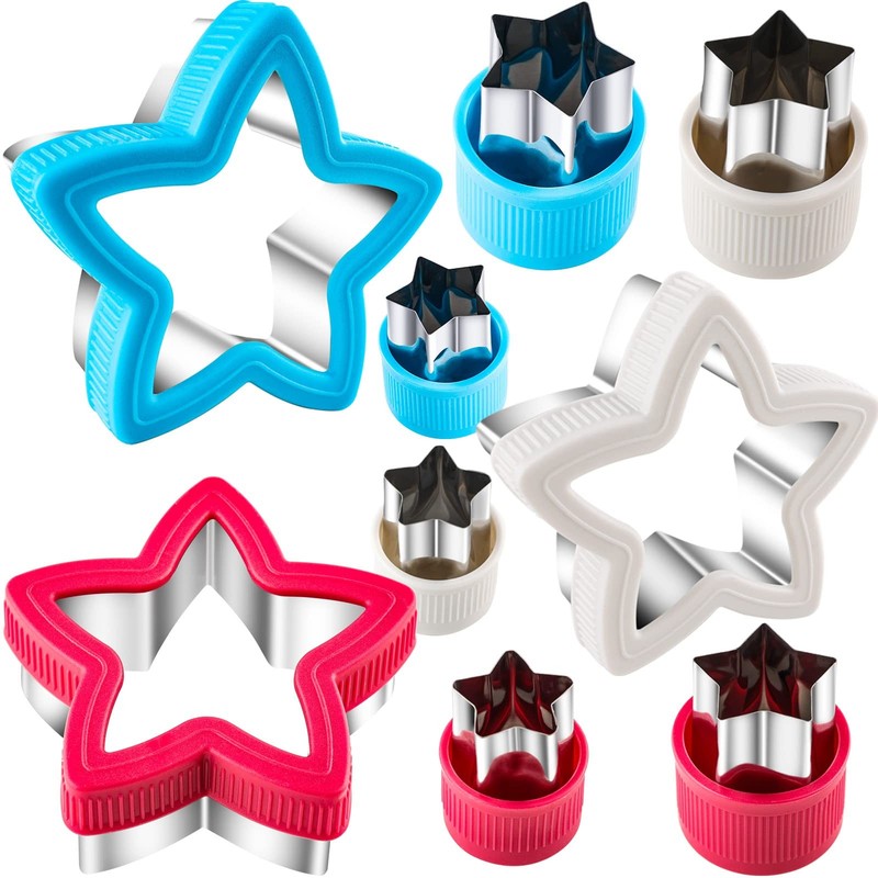 Star Cookie Cutters Set 9 Pieces Shaped Biscuit Fondant Cake Cheese Molds