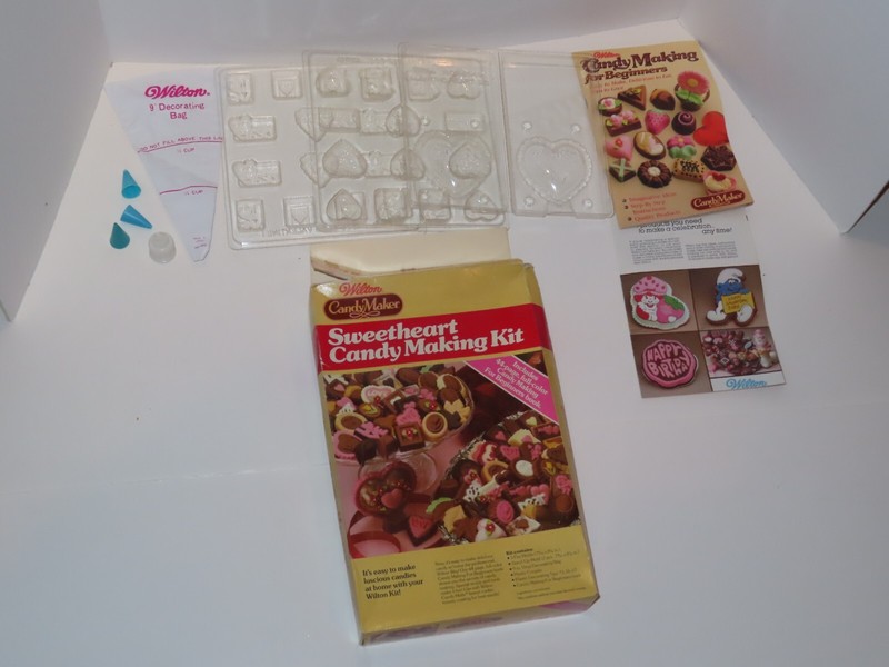 Rare VTG 1983 Wilton Sweetheart Candy Making Kit plus many additional Molds