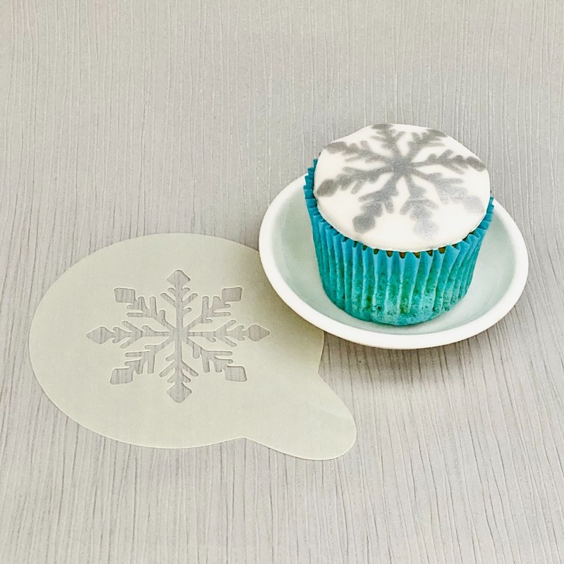 Christmas Tree Snowflake Macaron Oreo Cookie Stencil Small Mylar Stencil Set 2 gallery