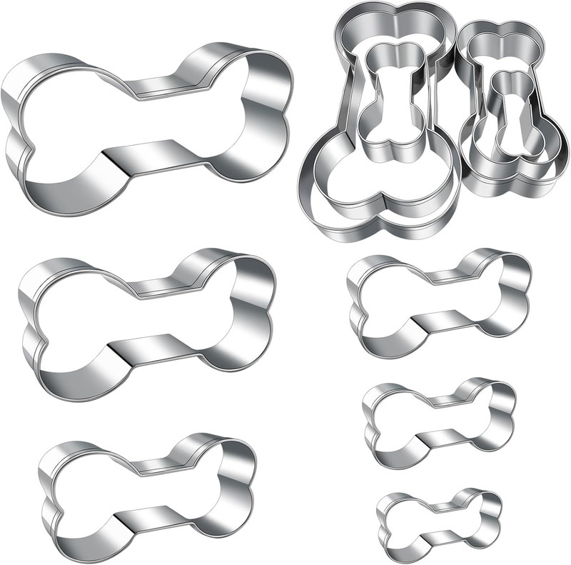 Dog treats Cutters Set 6 Pieces Dog Cookie Cutter sets Different Sizes Mini Smal