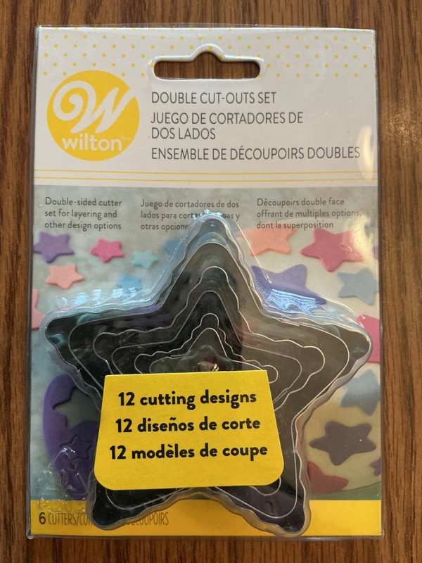 NEW Wilton Cutting Design Nesting Set Double Cut-outs Fondant Cakes Cookies Star