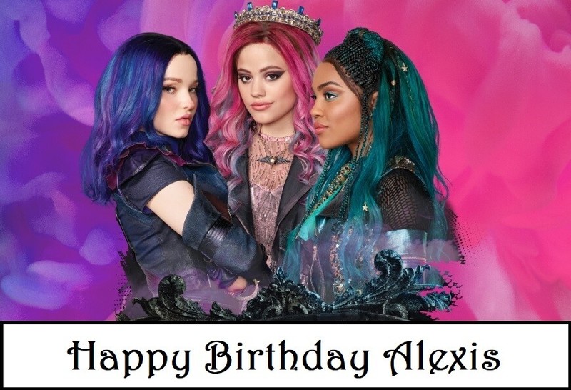 Descendants 3 Mal Aubrey and Uma Edible Cake Topper Decoration