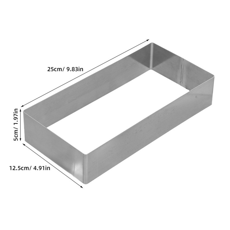 Rectangular Stainless Steel Cake Mold for Home Use Mousse Pastry Baking Pan gallery