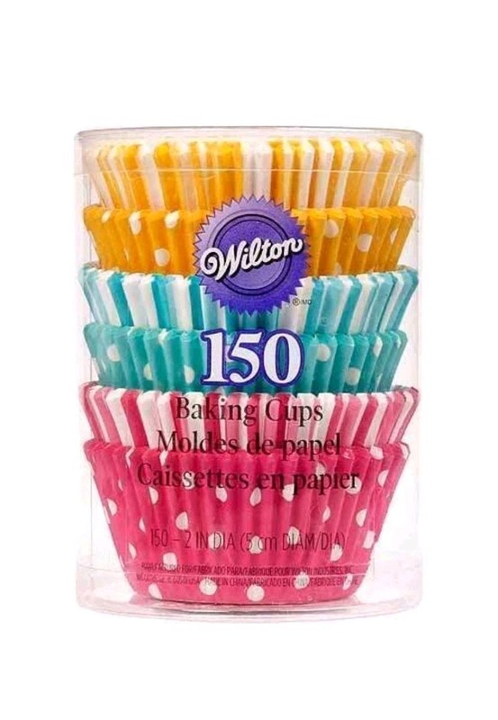 4 Wilton Cupcake Liners, 150-Count (600 Total) Dots & Stripes Polka Dots gallery