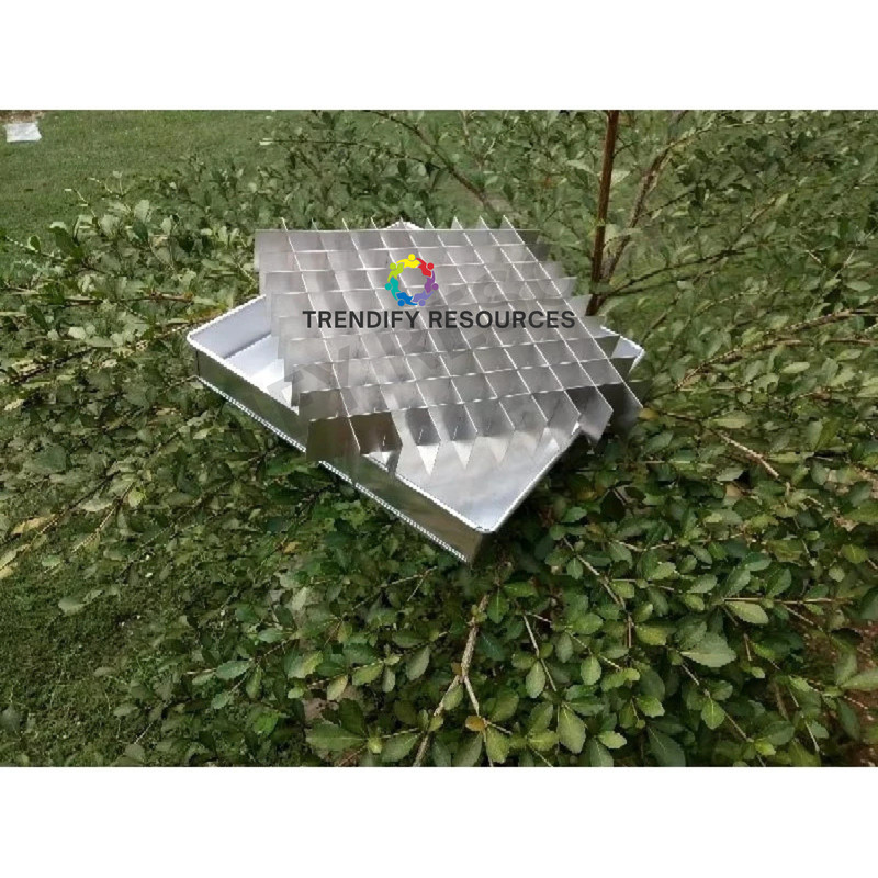 Brownie Divider Pan 100 Slot Grid Aluminium Baking Mold Cake 25cm x 25cm gallery