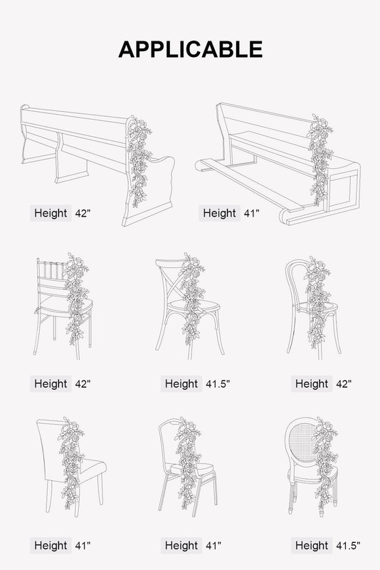Angela Flower 4Pcs Wedding Aisle Pew Flowers Chair Decorations Arrangements gallery