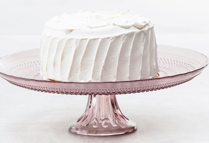 Pottery Barn pink large Jupiter Cake stand