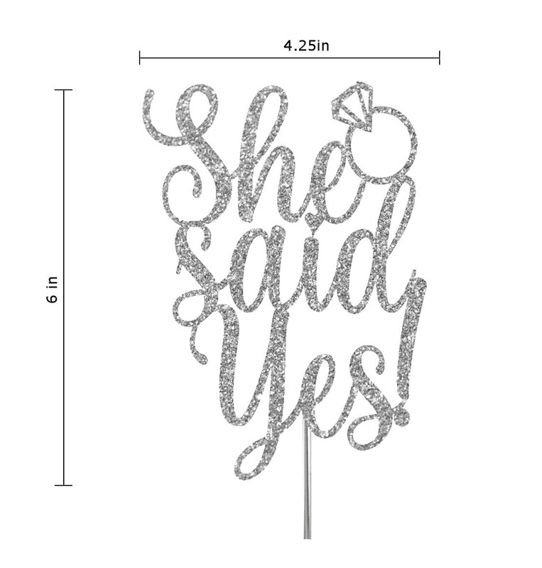 She Said Yes Cake Topper Bridal Shower Party Decorations Ideas gallery