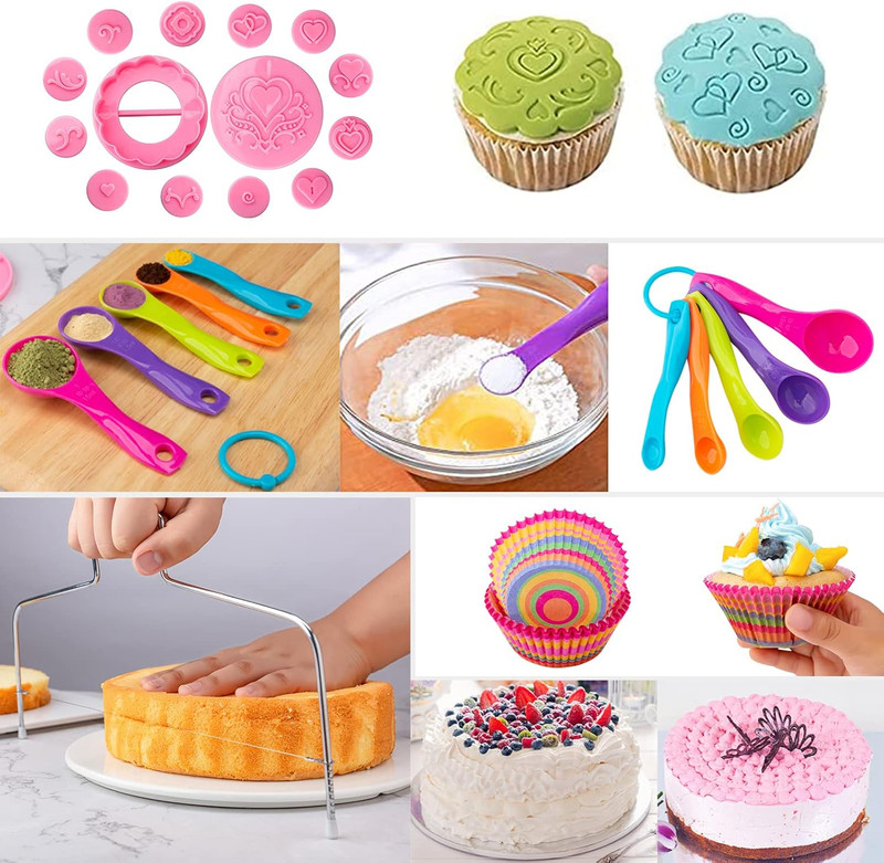 Cake Decorating Supplies Kit Tools 356Pcs, Nifogo Baking Accessories with Cake T gallery