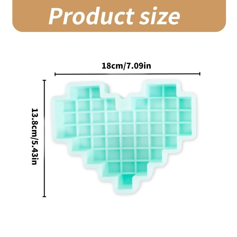 Pixel Heart Shape Molds Making Mousses Cake Molds for Making Chocolate Fondant gallery