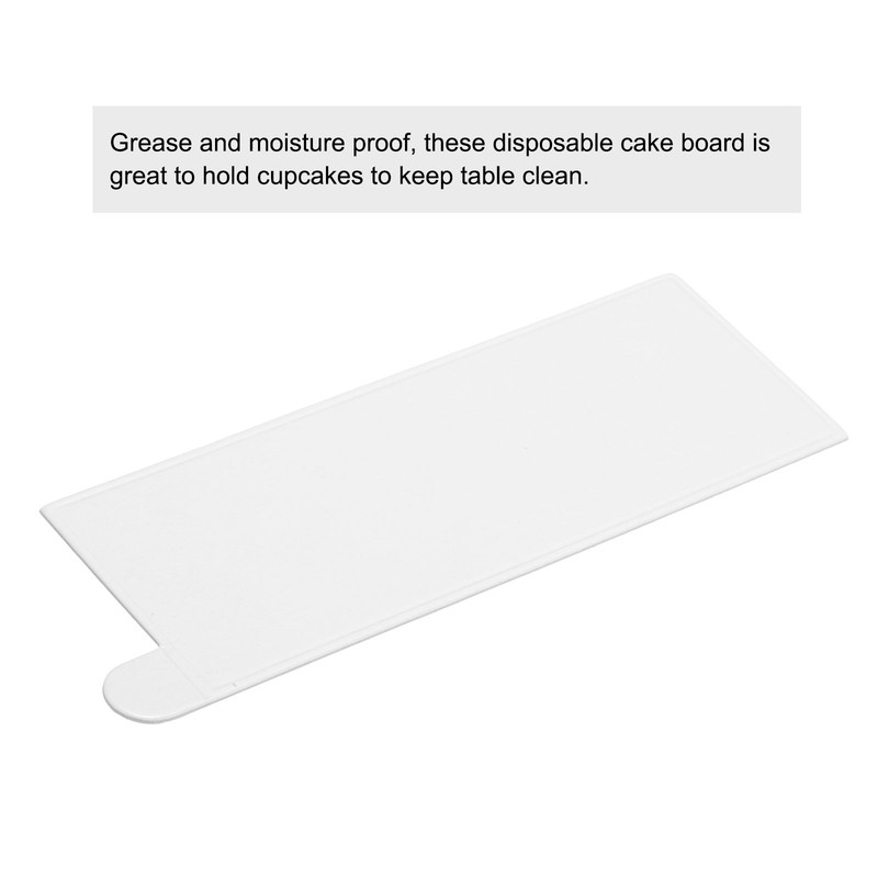 200pcs Mini Cake Boards, Mousse Cake Cardboards Rectangle for Cake (White) gallery