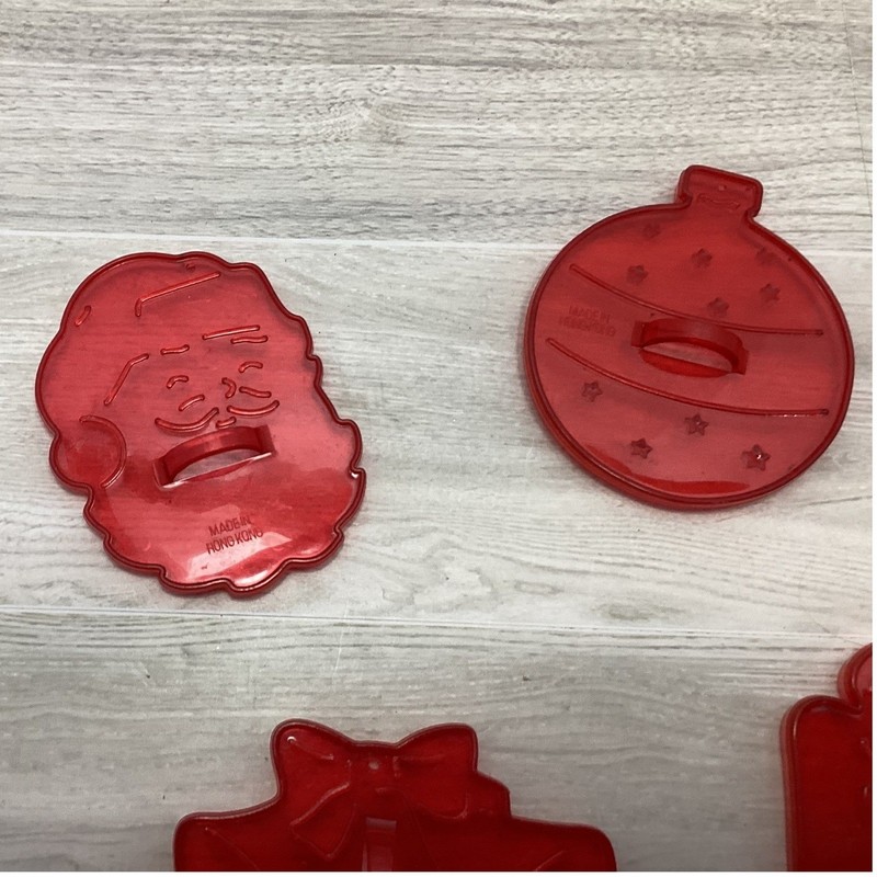 Christmas Cookie Cutter Set Santa Reindeer Angel Bells Ornament Holiday Baking gallery